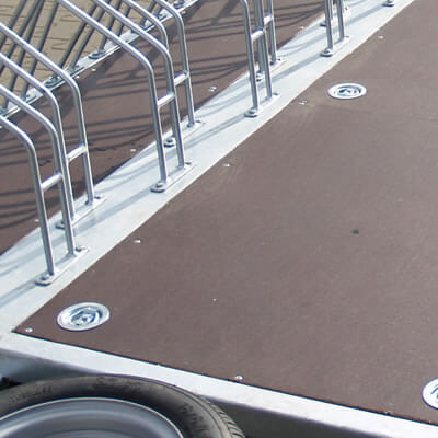 Additional floor fixtures for bicycles.